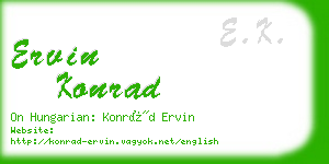 ervin konrad business card